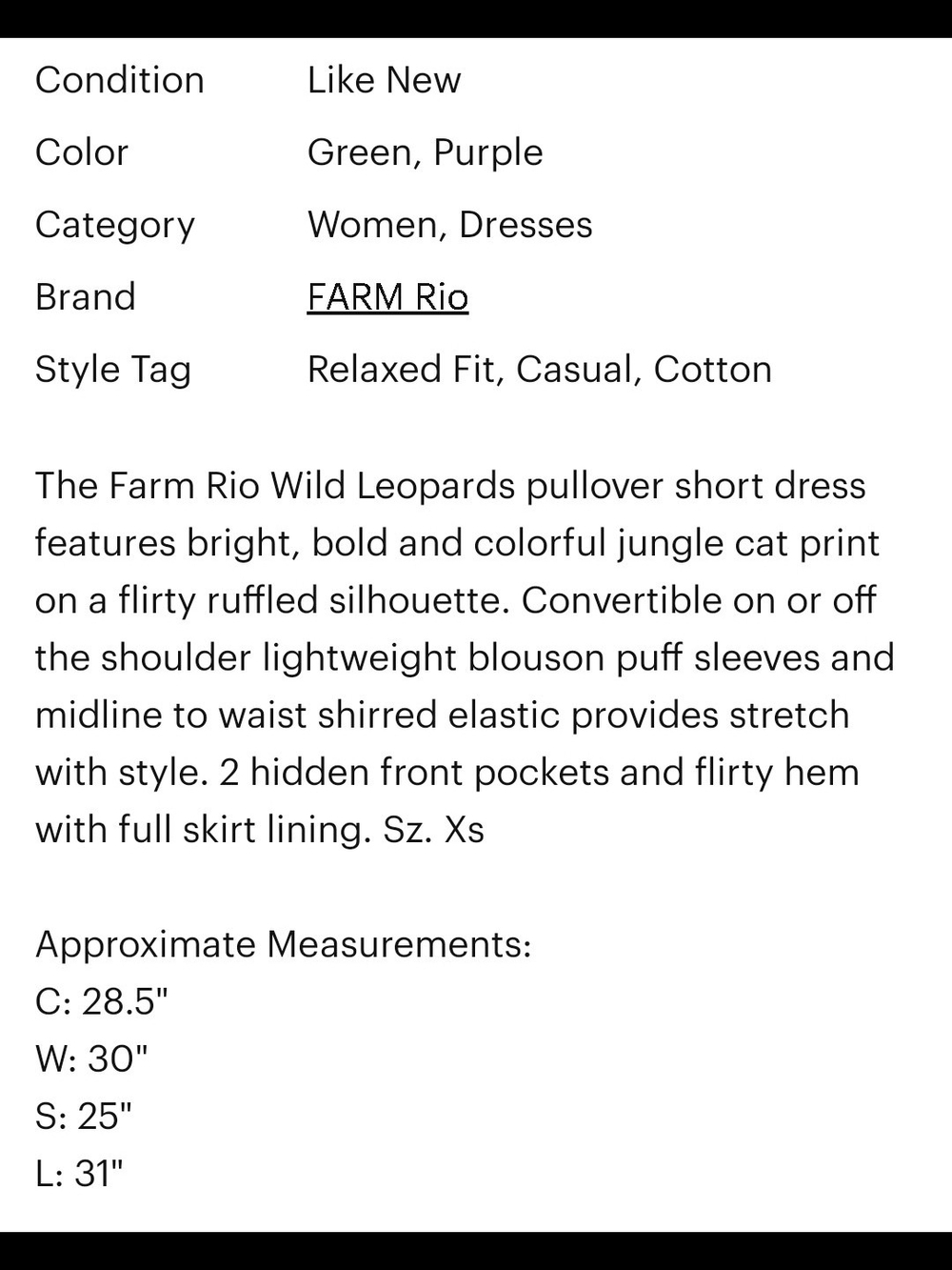 Farm Rio Wild Leopards Dress - Picture 5 of 6
